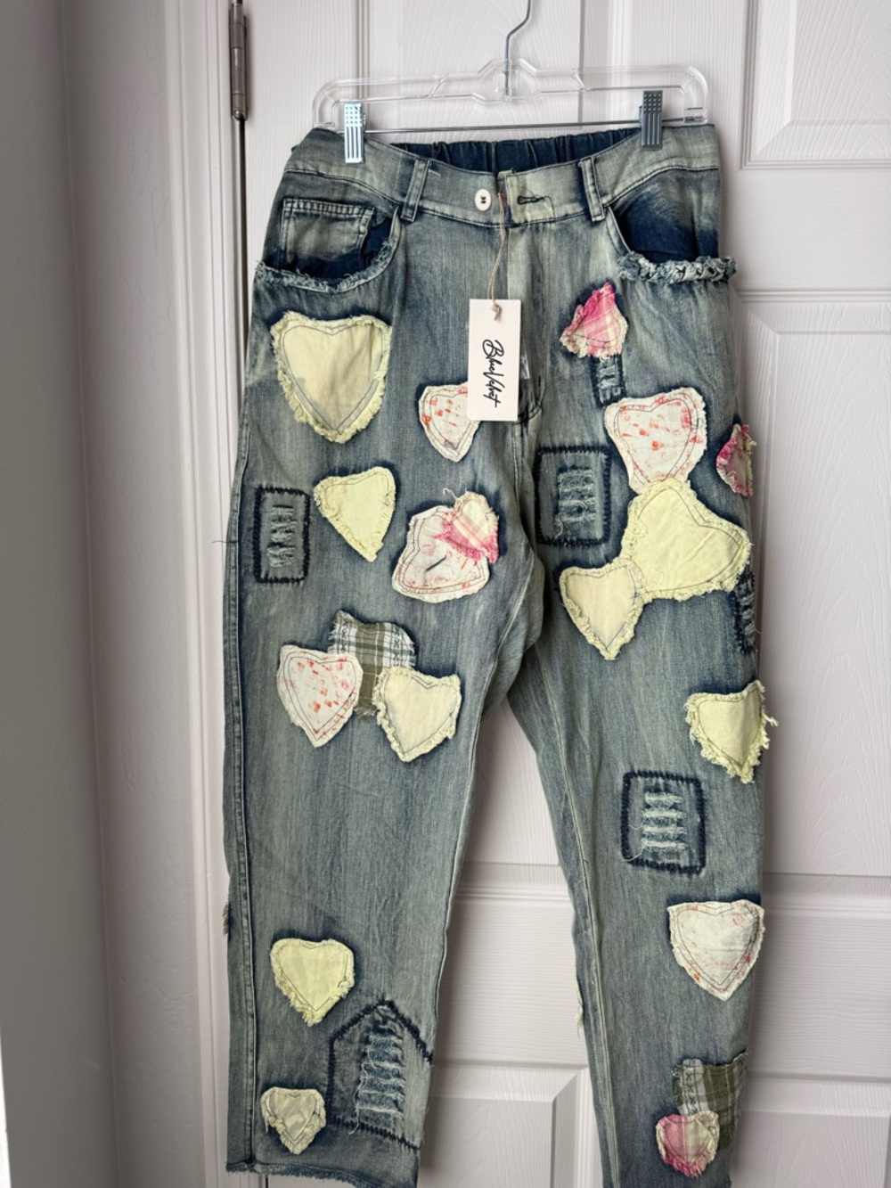 BlueVelvet Hattie Hearts Patchwork Jeans